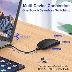 Bluetooth Wireless Mouse for MacBook Air Mac Pro