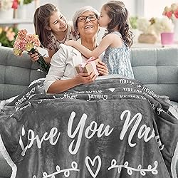 FILO ESTILO Nana Blanket from Grandkids, Happy