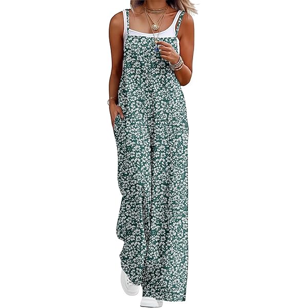 Amazon.com: CLOERTH Hawaii 80s Jumpsuits For Women Casual