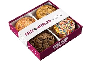 Great American Cookies - 12 Fresh Baked Assorted Cookies - Baked Daily, Hand Scooped and Never Frozen - Great for birthday, graduation, parties, or special events