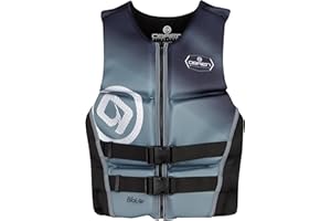 O'Brien Men's Flex V-Back Life Jacket - US Coast Guard Approved Level 70 Buoyancy - Water Sports Activity Including Boating, Paddle, Skiing, Surfing & Swimming