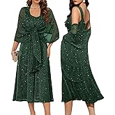 BeryLove Wedding Guest Dress Sequin Formal Party Prom Gowns Evening Two Piece Sparkly Cocktail Dresses