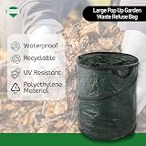 ADEPTNA 120L Large Pop-Up Garden Waste Bag with Handles Pack of 3 view 4