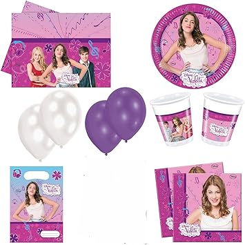 Kit Decoration Anniversaire Complet Violetta Pour 8 Personnes Amazon Fr Jeux Et Jouets