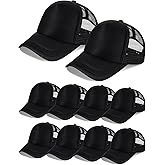 10 Pcs Sublimation Blank Trucker Hats Bulk Mesh Baseball Cap Polyester Mesh Trucker Hat for Men and Women
