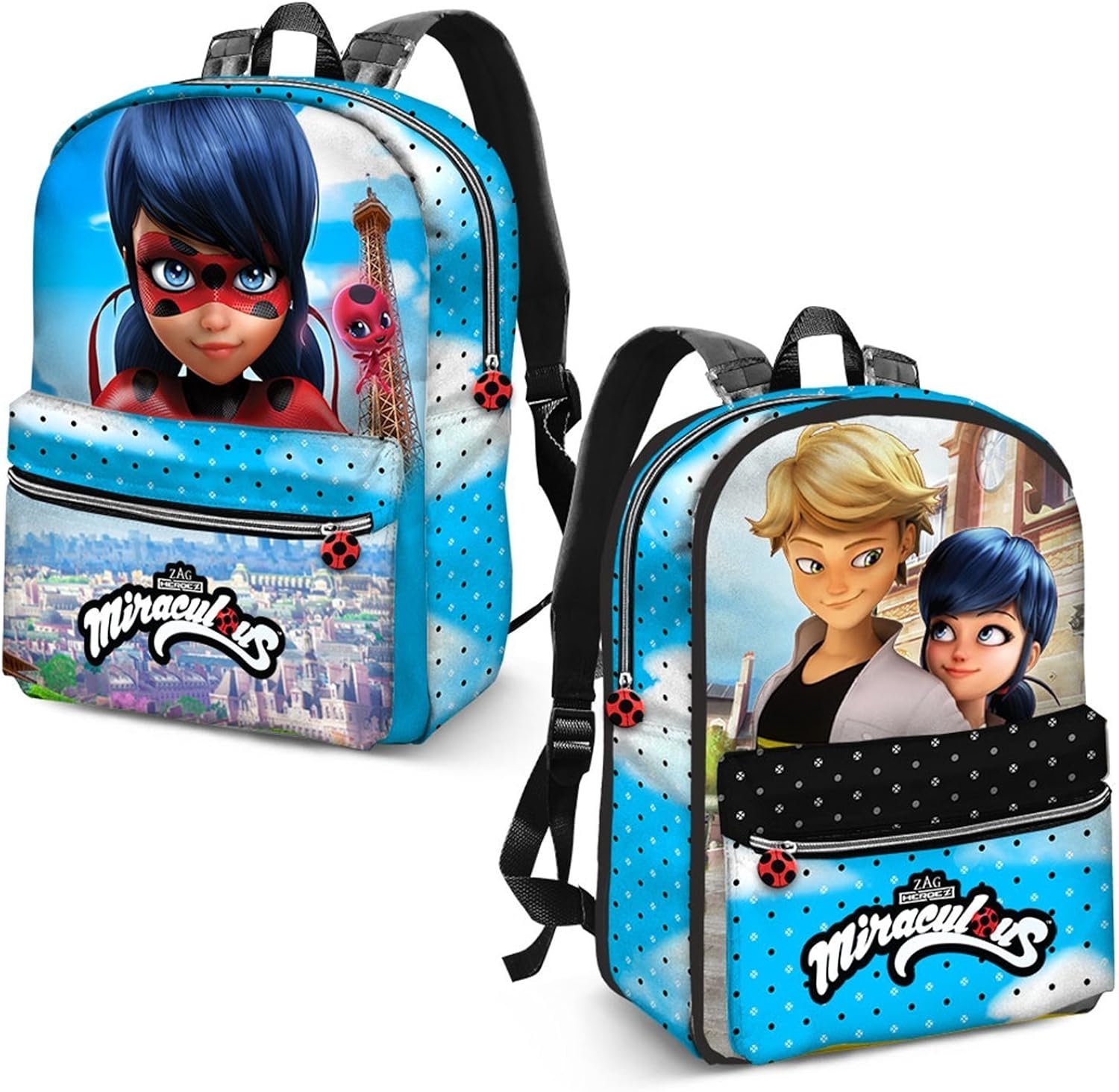 Courage Au Cœur Et Sac à Dos KARACTERMANIA Ladybug Courage-Reversible 2-in-1 Backpack Sac à dos