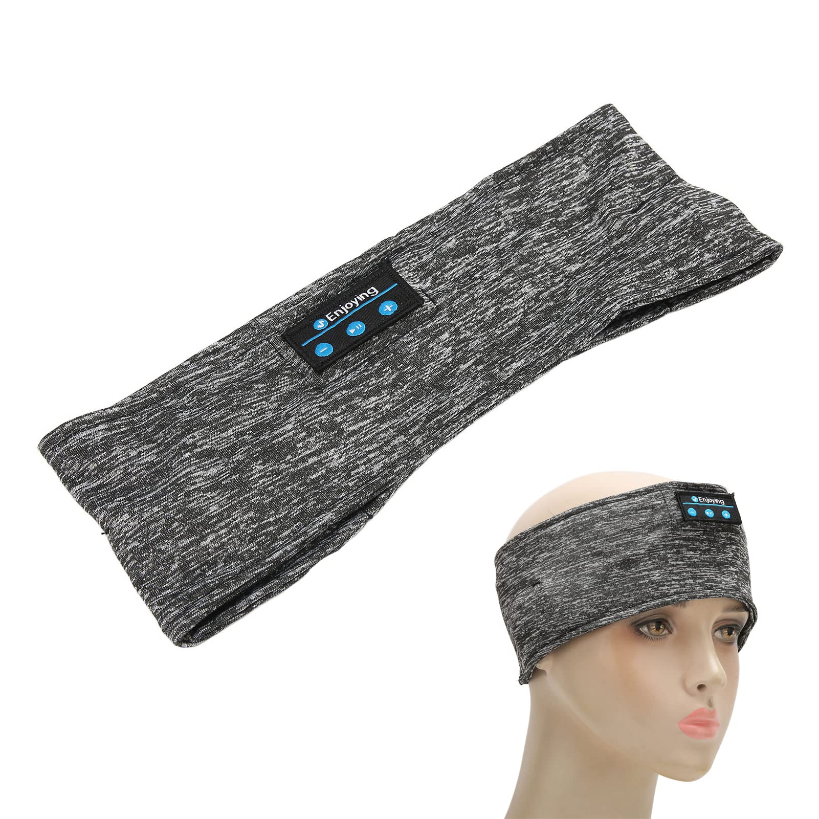 Bluetooth Headband Headphones, Rechargeable Sleep Headphones Wireless Built in Ultra Thin HD Stereo Speaker, for Sleeping, Jogging,Yoga,Insomnia, Meditation