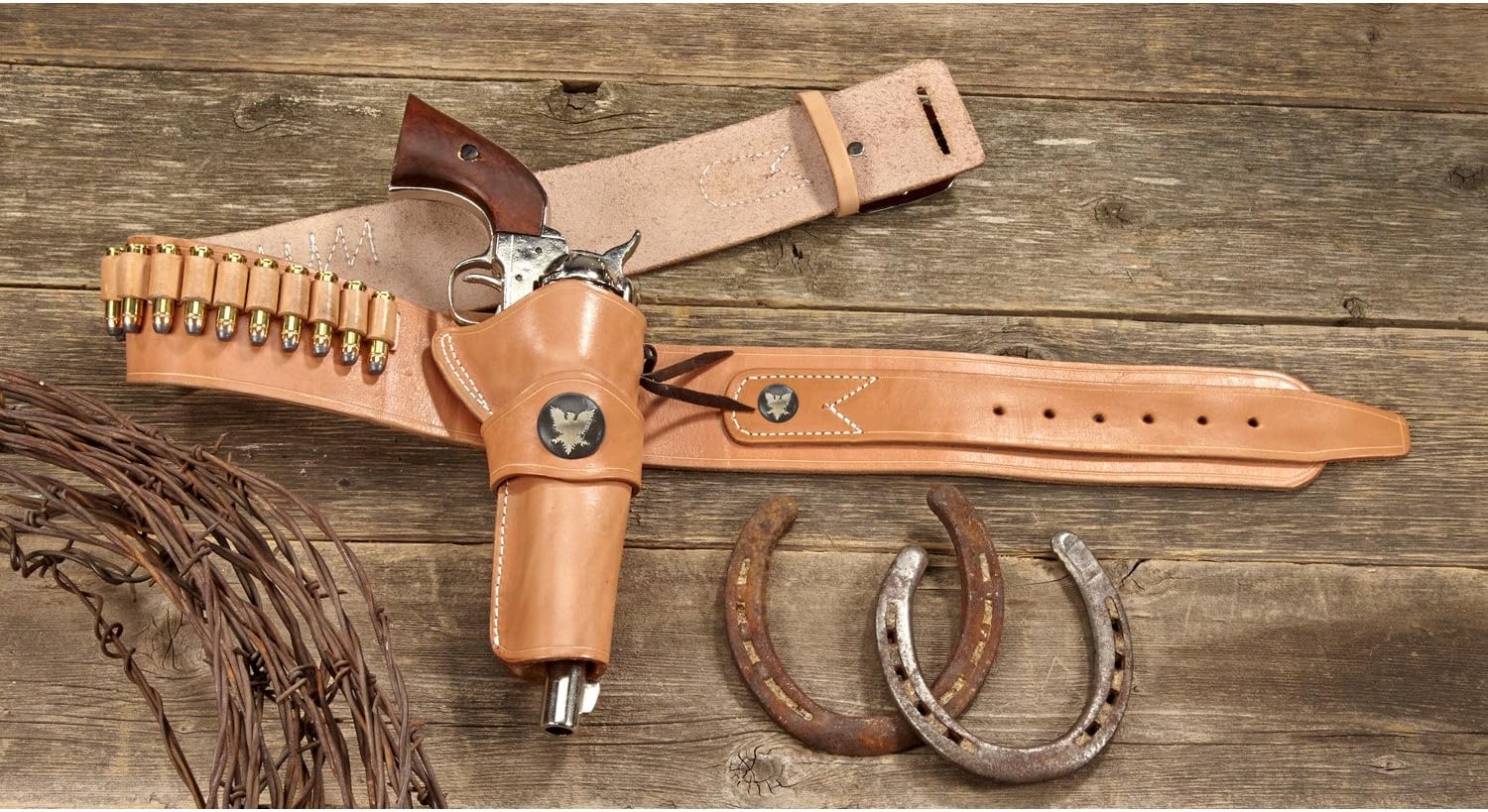 Classic Old West Styles Western Rig Leather Holster Belt Set .22 Caliber, 38