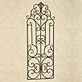 Touch of Class Antonello Wrought Iron Metal Wall Art Grille | Antique Bronze | Vertical Hanging Decor
