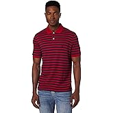 Nautica Men's Classic Fit 100% Cotton Soft Short Sleeve Stripe Polo Shirt
