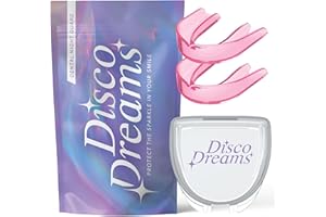 CUSTMBITE Disco Dreams 2 Pack Custom Fit Night Guard - Get Instant Relief from Teeth Clenching & Grinding, at Home Nightguard Fitting Experience, Dentist Quality Night Guard (Adult, Pink)
