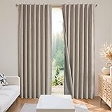 Joydeco Blackout Curtains for Bedroom - Natural