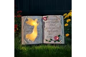 Candieslife Outdoor Solar Angel Garden Stakes Lights, Waterproof Memorial Grave Decorations Gifts for Cemetery Outdoors Lawn Yard Home Patio Decor