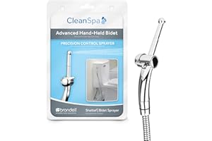 Brondell Hand Held Bidet Sprayer for Toilet: Brondell CleanSpa Advanced Bidet Attachment, Precision Pressure Control Jet Spray, Ergonomic Handheld Bidet for Toilet, Toilet Water Sprayer & Hose Set