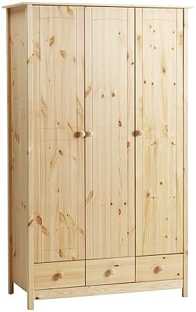 Steens Pine Wardrobe With 3 Doors 3 Drawers Amazon Co Uk Kitchen