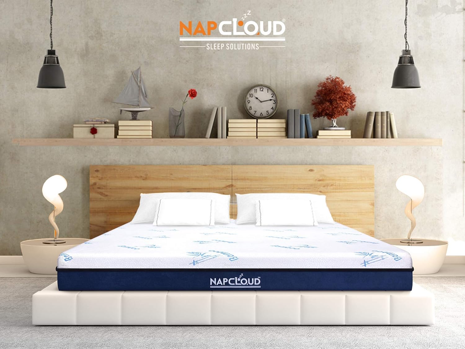 NapCloud ZipNap Plus 8 Inch Orthopaedic King Size Gel Memory Foam