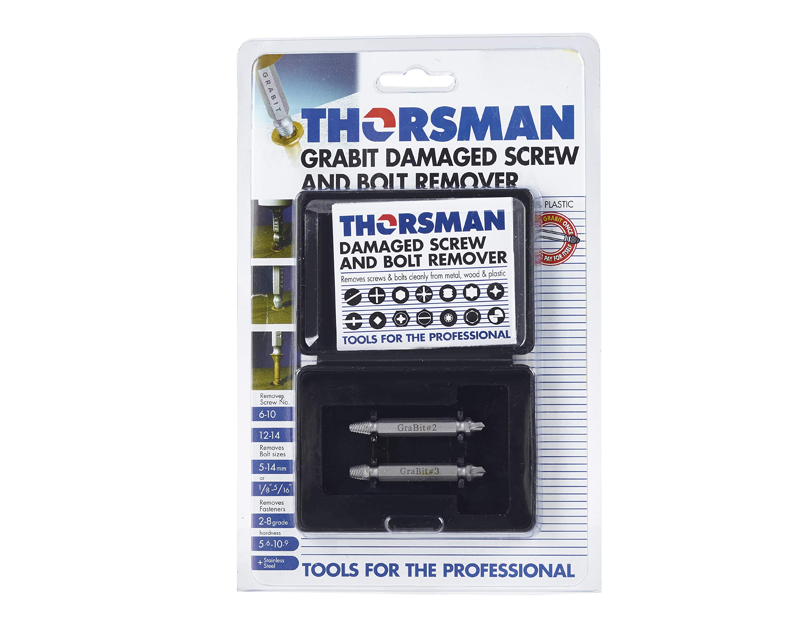 Schneider Electric Thorsman - Damaged Screw Extractor Set, Bolt & Screw Remover, Made from Stainless Steel, 1775112, Grey