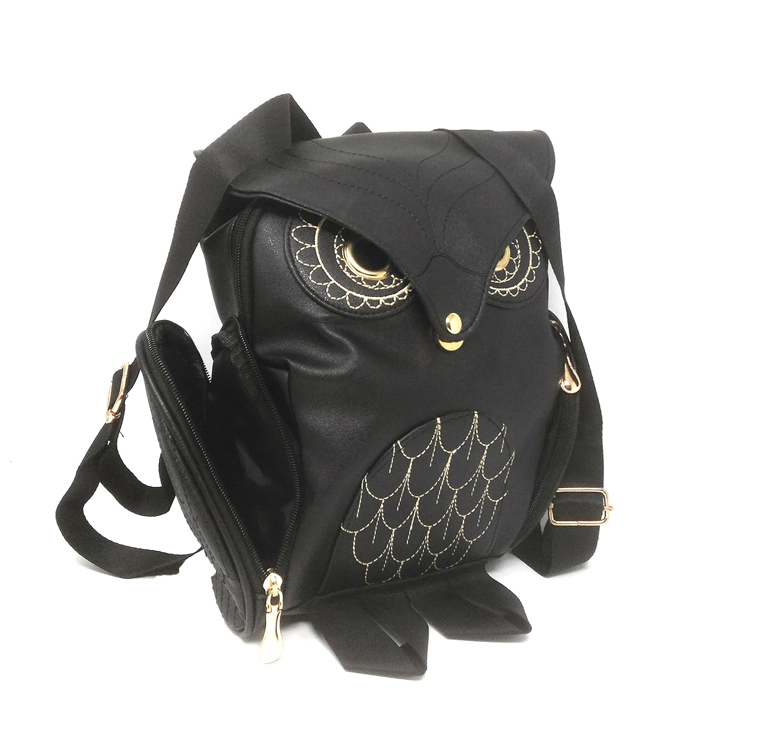 di grazia pu owl design 3d backpacks(black, black-owl-backpack)