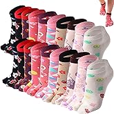 JaGely 10 Pairs Women's Tabi Flip Flop Socks Athletic Cotton Two Toe Split Toe Sandal Socks for Women Casual Sandals, 10 Styles