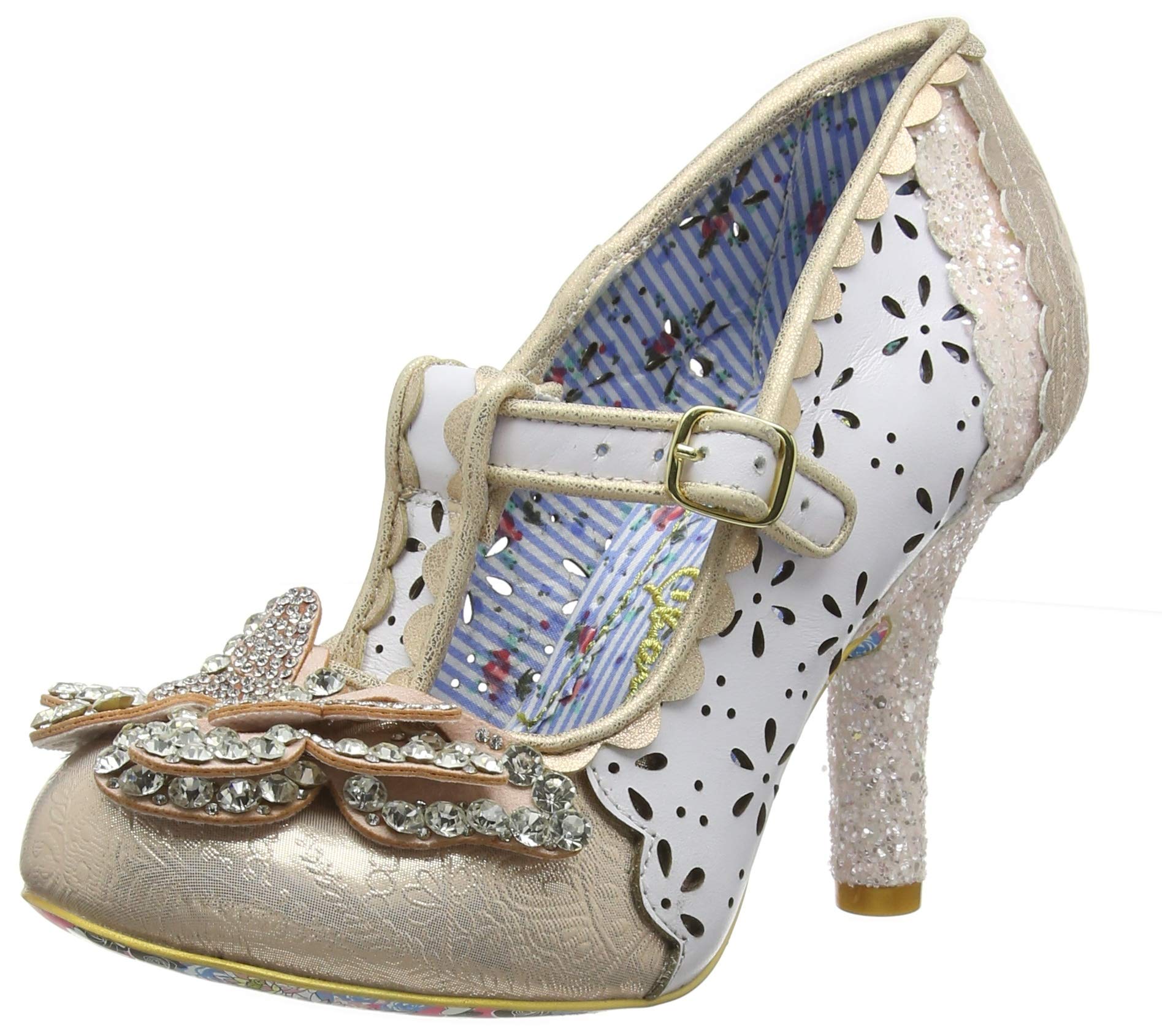 Irregular Choice Papillon, Women’s Wedding Shoes, White (White Dark), 6.5 (40 EU)