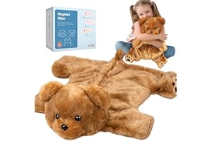 OUTREE Weighted Lap Pad for Kids 22.83 * 19.69 in,Weighted Stuffed Animals for Sensory Needs,4.5LBS Bear-Shaped Weighted Lap Blanket,Sensory Toys for Kids with Autism
