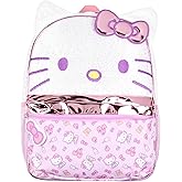 AI ACCESSORY INNOVATIONS Sanrio Hello Kitty Apples and Bows Sequin with PVC Zipper Pull School Travel 16 Inch Backpack for Kids