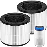Airmega 100 Filter Replacement Fit for Coway Airmega 100 Air Puri-fier | 2 Pack for Bedroom Home up to 810 ft&sup2;, 3-in-1 H13 True HEPA and Deodorization Filter