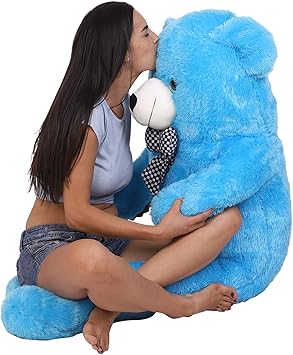 OSJS JMS Toys Specialist Smooth and Soft Teddy Bear for Girls (Colour Sky Blue Size 4 Feet)