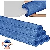 Hanaive 2 Pcs Jumbo Pool Foam Noodles Bulk 40 Inch x 4.1 Inch Large Swimming Noodles Tube Hollow Core Swim Noodle for Floating Craft Projects Pre Slit Clamp Protection Padding Bumper (Blue)