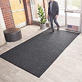 Consolidated Plastics Brush Dry Mat - Made in USA, Heavy-Duty Commercial DoorRug for Indoor/Outdoor Entryways, Non-Slip Backing for High-Traffic Areas (4' W x 6' L, Charcoal)