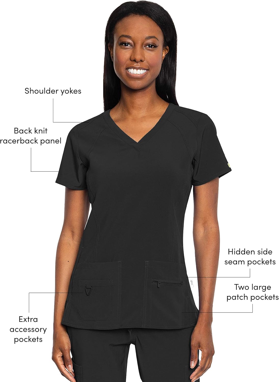 Med Couture Activate Women's V-Neck Racerback Top: Clothing