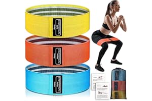 Renoj Resistance Bands, Yoga Starter Sets for Women and Men, 3 Set of Stretch Exercise Workout Bands for Booty Legs, Elastic Pilates Flexbands