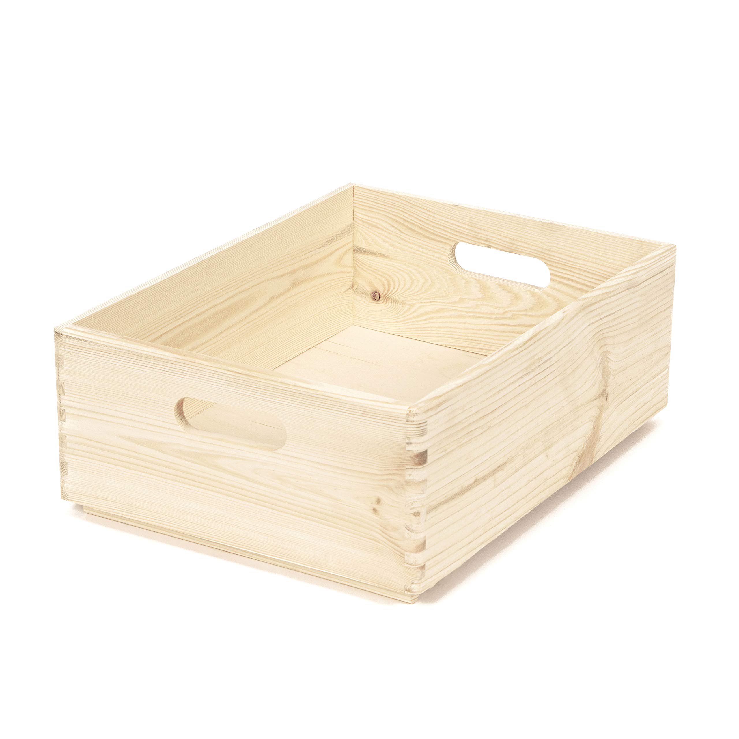 Compactor Skyr Cardboard Box - Nature Collection, Large 40X30X14(H) cm, Natural Pine Wood, RAN6475