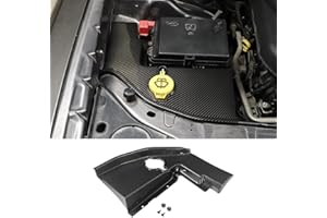 JWWY for Dodge Charger Chrysler 300/300c 2015-2023+ Plastic Windshield Washer Tank Engine Bay Side Panel Covers Carbon Fiber 1pcs