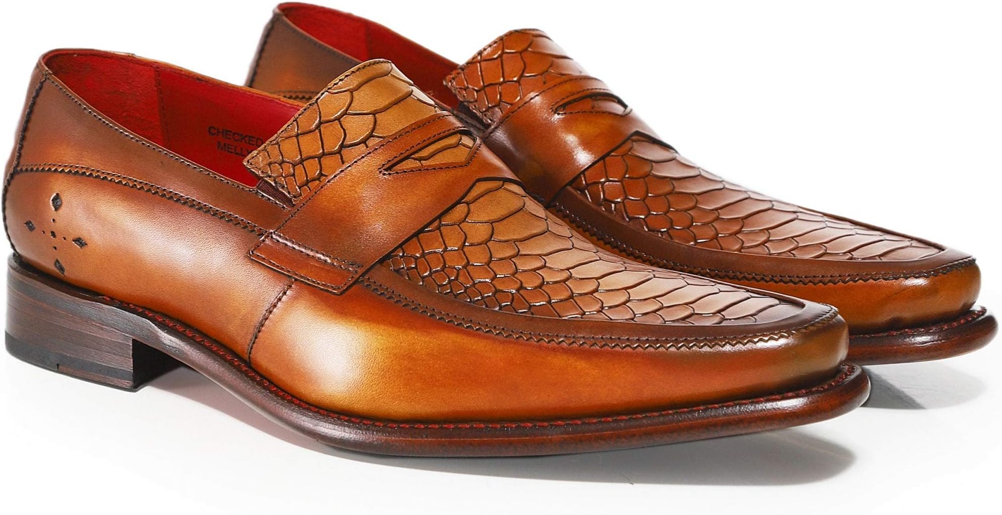 Jeffery West Men's Leather Melly Penny Loafers UK 10 Brown