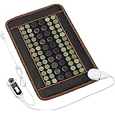 Far Infrared Heating Pad,Natural Jade and 2 Different Tourmaline Heating Pad,Electric Heating Pads for Back Neck Shoulders and Abdomen,Auto Shut Off Function,Christmas Gifts for Women Men 23.6" X15.7"