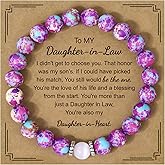 Rpplrten Daughter in Law Gifts Bracelet w/Card - Funny Wedding, Birthday, Christmas Gifts for Sons Girlfriend, Future Adult DIL from Mother in Law - Bride, Bridal Shower Ideas
