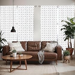 Ambesonne Eyelash Window Curtains Pack of