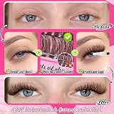Calphdiar Brown Cluster Lashes Kit 50D 70D 10-18mm Bond Seal Tweezers view 4