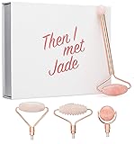 Rose Quartz Roller For Face - 4 in 1 Set - With 4