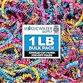 MagicWater Supply Crinkle Cut Paper Shred Filler-1LB Fiesta Blend-Decorative & Protective Packaging for Bridesmaid Gifts & Bridesmaid Proposal Gifts Holiday Stuffers Birthdays Wedding & Anniversaries