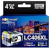 GPC Image LC406XL High Yield Ink Cartridge for Printer for LC406 Ink Cartridges LC406XL LC 406 XL use with MFC-J4535DW MFC-J4