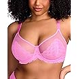 HSIA Minimizer Bras for Women Large Bust Full Coverage Lace Plus Size Bra - Mermaid Scales