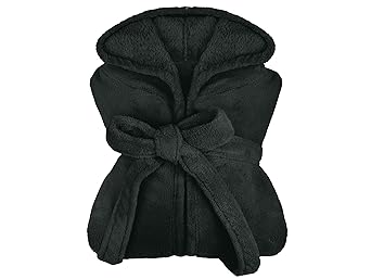 npluseins extra weicher Kapuzen-Bademantel aus Kuschelfleece - erhältlich in 12 modernen Farben und 5 Größen - unisex & waden