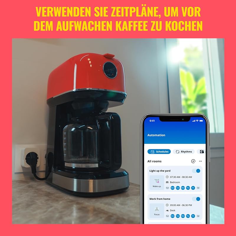WLAN-Smart-Stecker,Typ F, 230 V,50 Hz,einfache Einrichtung,Matter-zertifiziert,intelligente Steuerung,Sprachbefehle, kompatibel mit Alexa, Google Home und Apple Home, ohne Leistungsmesser,4er-Pack
