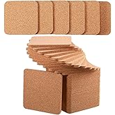 ToppYuanZea 50 Pack Cork Coasters for Drink, 4 Inch Square Absorbent Edge Coaster, 1/5" Thick Engraved Plain Blank Coasters in Office, Home, Cottage