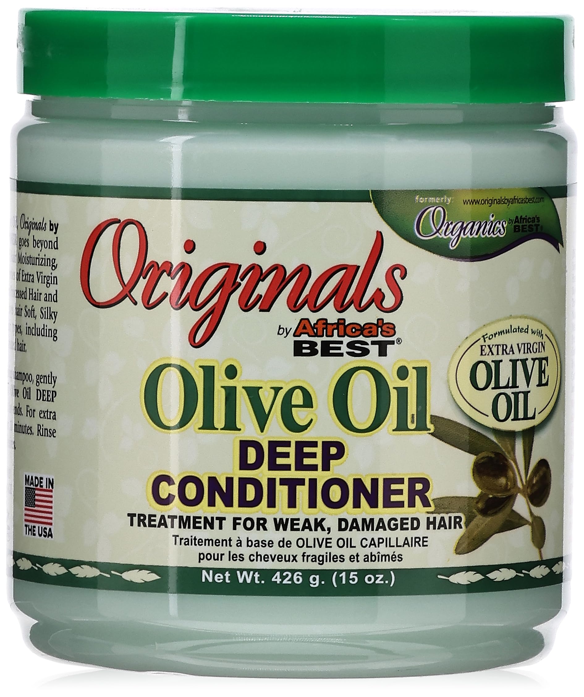 Africa's Best Organics Olive Oil Extra Virgin Conditioner Deep 440 ml Jar