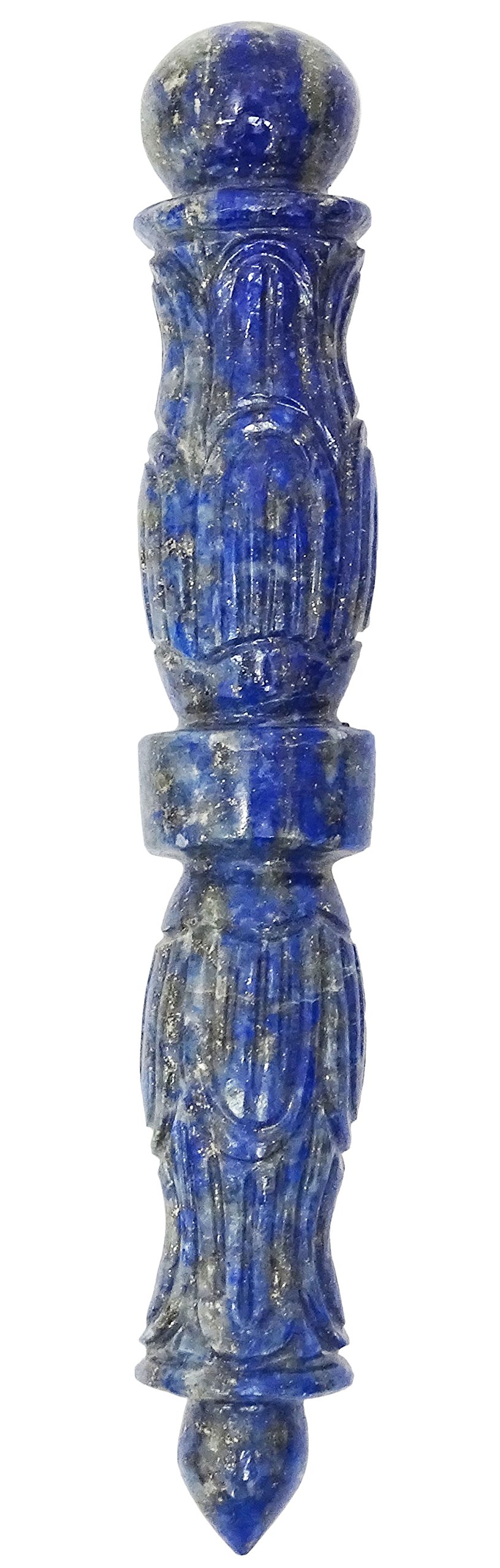 Harmonize Reiki Gemstone Massage Wand Lapis Lazuli Stone Carved Healing Pencil Wands