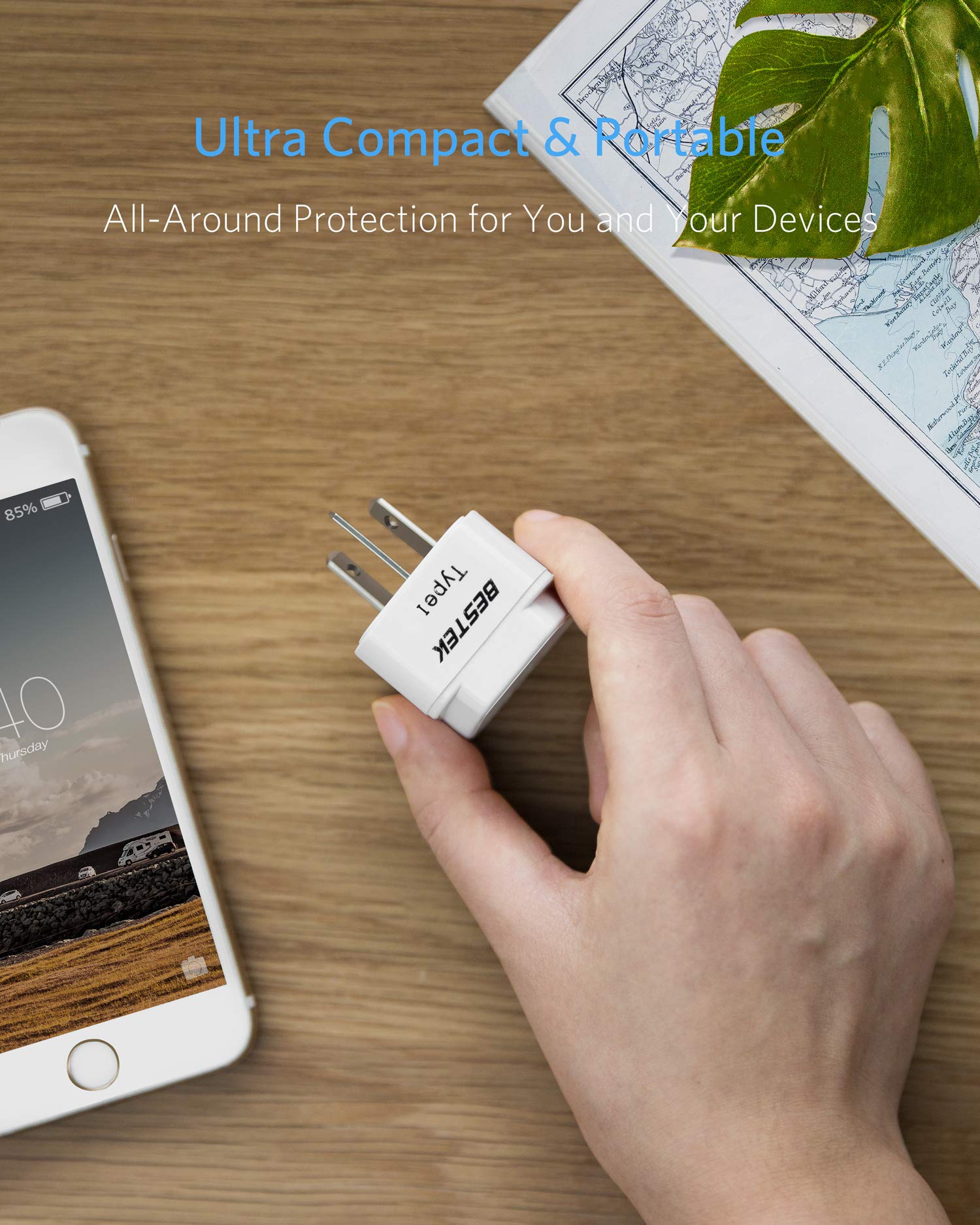 BESTEK Worldwide Travel Plug Adapter Set, Grounded Universal Power Plug