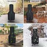Tonhui Chimenea Cover Waterproof Windproof Oxford Fabric 122x29x61cm Black view 3